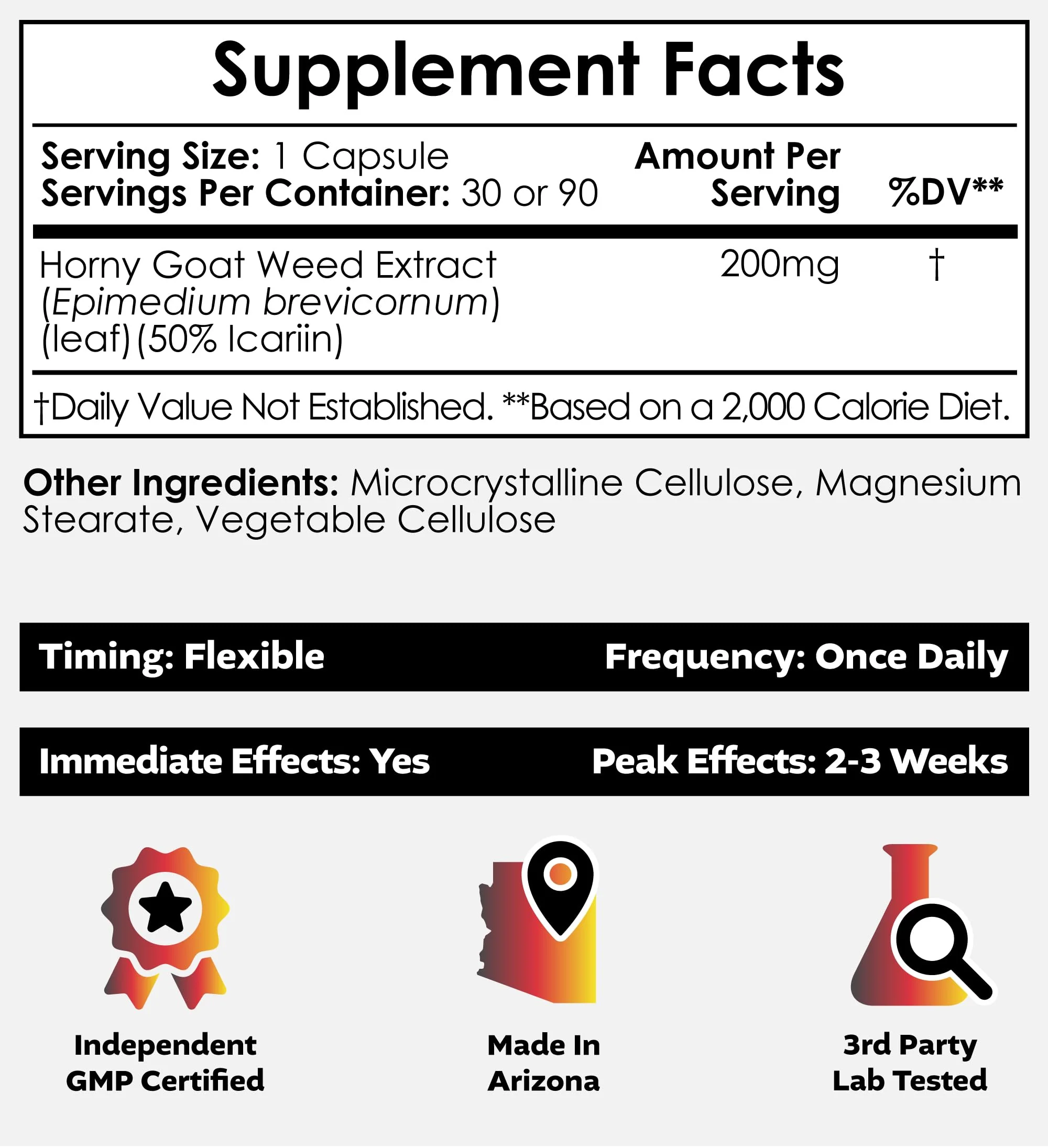 Nootropics Depot Horny Goat Weed Capsules 200mg | 90 Count | Icariin 50% | Epimedium brevicornum - Image 4