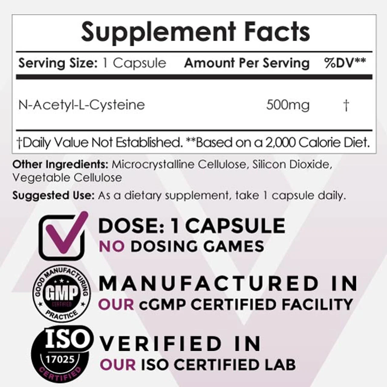 Nootropics Depot NAC 500mg Capsules – N-Acetyl L-Cysteine, 180 Count - Image 10