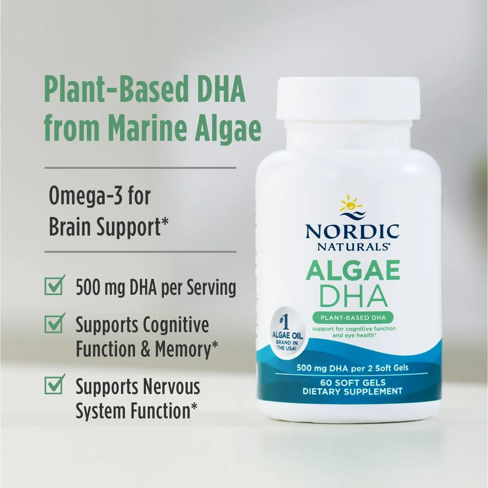Nordic Naturals Algae DHA - 90 Soft Gels, 500 mg Vegan Omega-3 DHA - Image 13