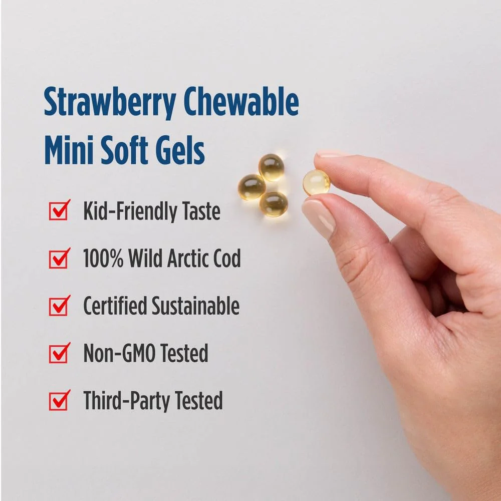 Nordic Naturals Children's DHA Strawberry – 90 Mini Chewables (Pack of 2) – 250 mg Omega-3 EPA & DHA - Image 6