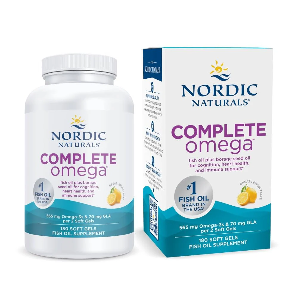 Nordic Naturals Complete Omega Lemon Flavor — 180 Soft Gels (565 mg Omega-3) | EPA & DHA + GLA | Non-GMO - Image 8