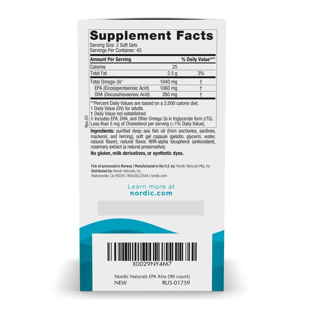 Nordic Naturals EPA Xtra Lemon – High-Intensity EPA 1640 mg | 90 Soft Gels - Image 10