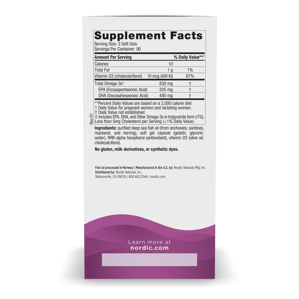 Nordic Naturals Prenatal DHA, Unflavored — 180 Soft Gels, 830 mg Omega-3 + 400 IU Vitamin D3 | Non-GMO, Official Omega-3 of the American Pregnancy Association - Image 11