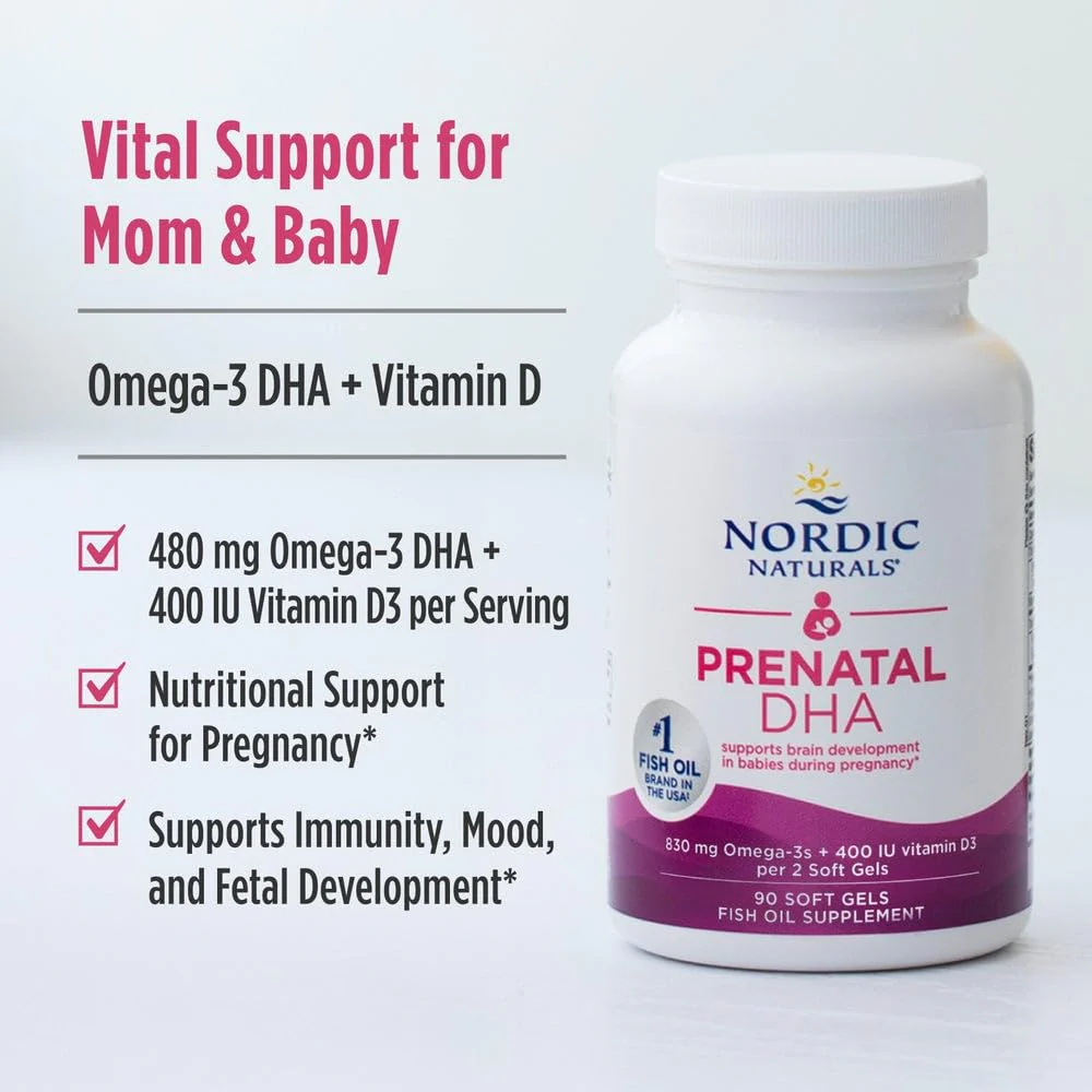 Nordic Naturals Prenatal DHA, Unflavored — 180 Soft Gels, 830 mg Omega-3 + 400 IU Vitamin D3 | Non-GMO, Official Omega-3 of the American Pregnancy Association - Image 17
