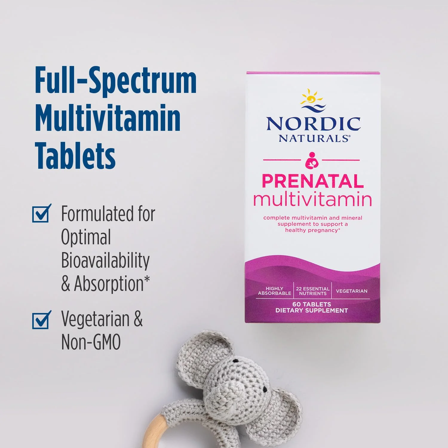 Nordic Naturals Prenatal Multivitamin for Women – 60 Vegetarian Tablets, 22 Essential Nutrients - Image 6