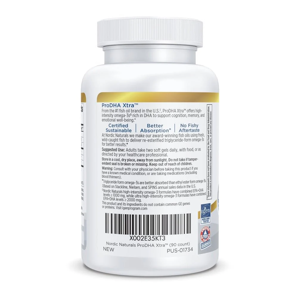 Nordic Naturals ProDHA Xtra Strawberry – High-Potency DHA for Brain, Mood & Memory | 90 Soft Gels - Image 9