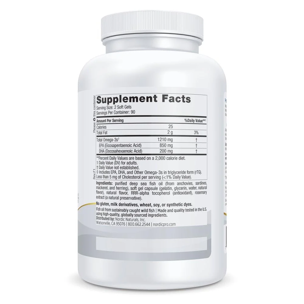 Nordic Naturals ProEPA Lemon 180 Soft Gels | 1210 mg Omega-3 High-Intensity EPA Formula - Image 10