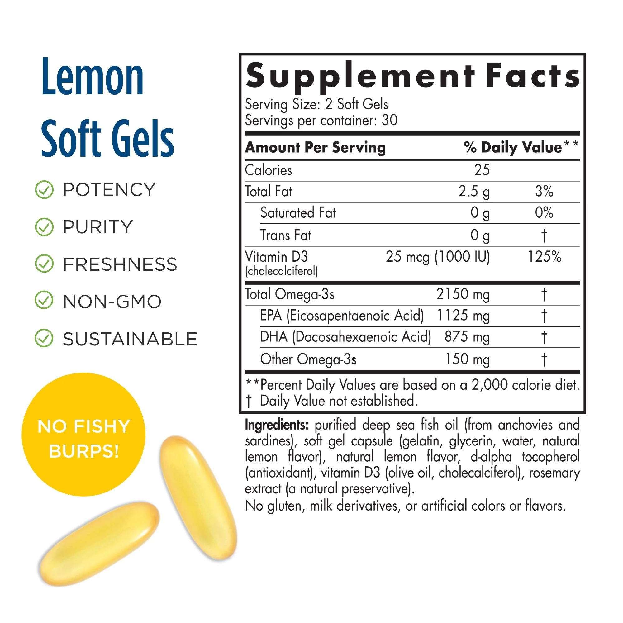 Nordic Naturals ProOmega 2000-D with Vitamin D3 – Lemon Flavor, 60 Soft Gels - Image 5