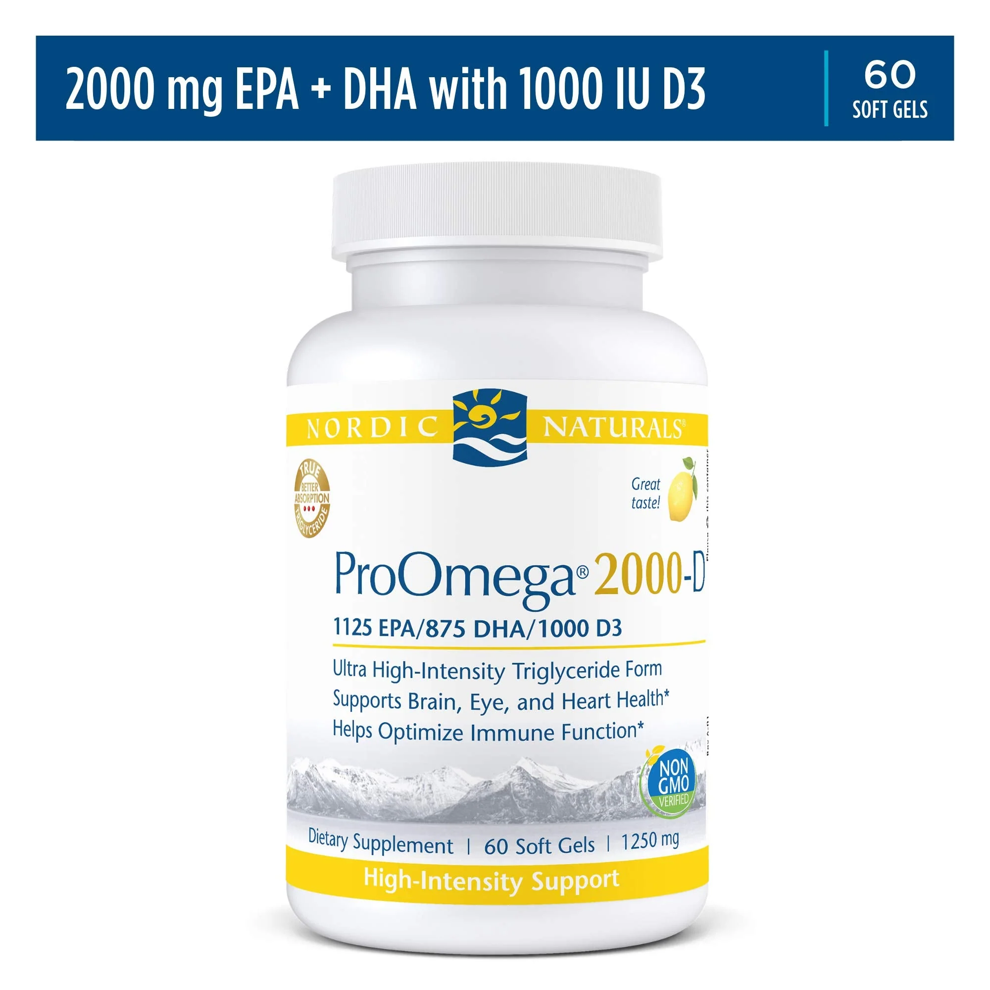 Nordic Naturals ProOmega 2000-D with Vitamin D3 – Lemon Flavor, 60 Soft Gels - Image 8