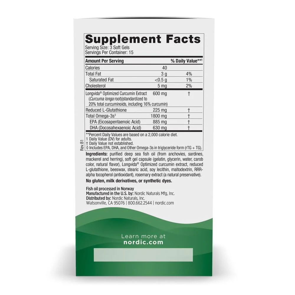 Nordic Naturals Recovery Plus Unflavored 45 Soft Gels, 15 Servings, 1800 mg Omega-3 - Image 3