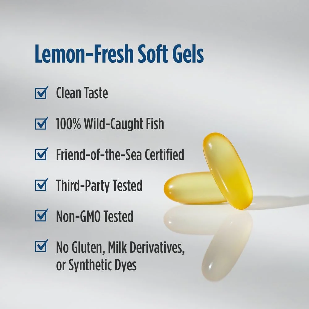 Nordic Naturals Ultimate Omega 2X with Vitamin D3 – Lemon Flavor | 60 Soft Gels, 2150 mg Omega-3 + 1000 IU D3 - Image 11