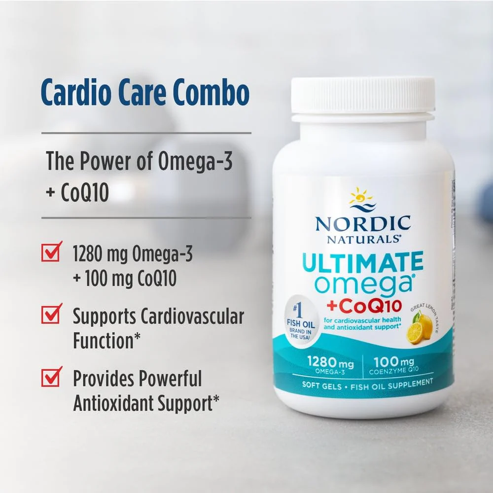 Nordic Naturals Ultimate Omega + CoQ10 Lemon - 120 Soft Gels, 60 Servings | 1280 mg Omega-3 + 100 mg CoQ10 - Image 7