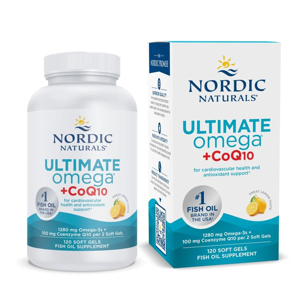 Nordic Naturals Ultimate Omega + CoQ10 Lemon - 120 Soft Gels, 60 Servings | 1280 mg Omega-3 + 100 mg CoQ10 - Image 9