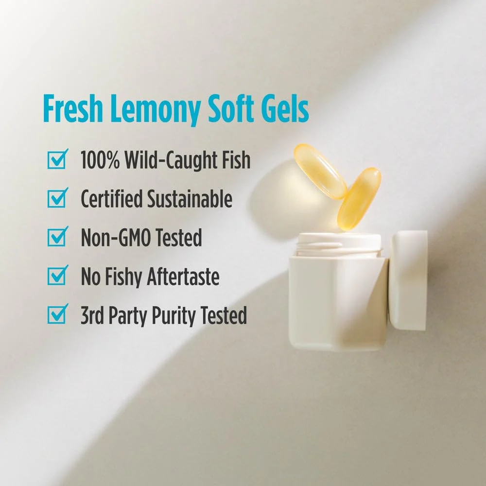 Nordic Naturals Ultimate Omega Lemon Flavor - 210 Soft Gels, 1280 mg Omega-3 | EPA & DHA - Image 15