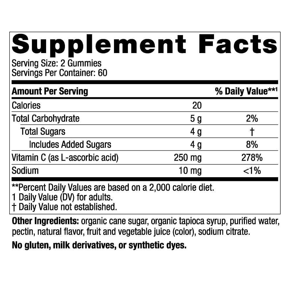 Nordic Naturals Vitamin C Gummies Tart Tangerine – 120 Gummies, 60 Servings per Pack, Vegan & Non-GMO - Image 9