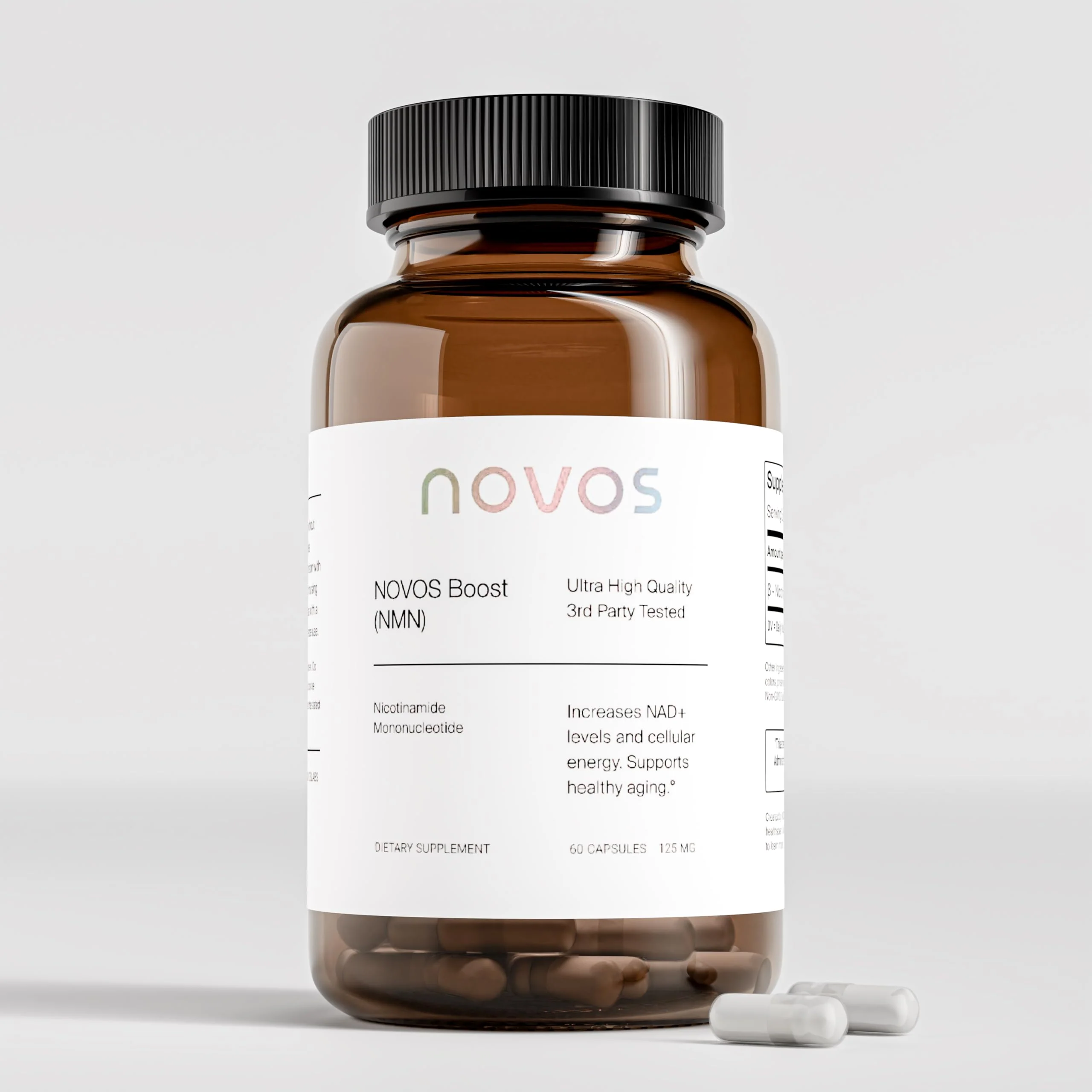 Novos Boost NMN 250 mg – 60 Capsules | Supports NAD+, Cellular Repair & DNA Protection