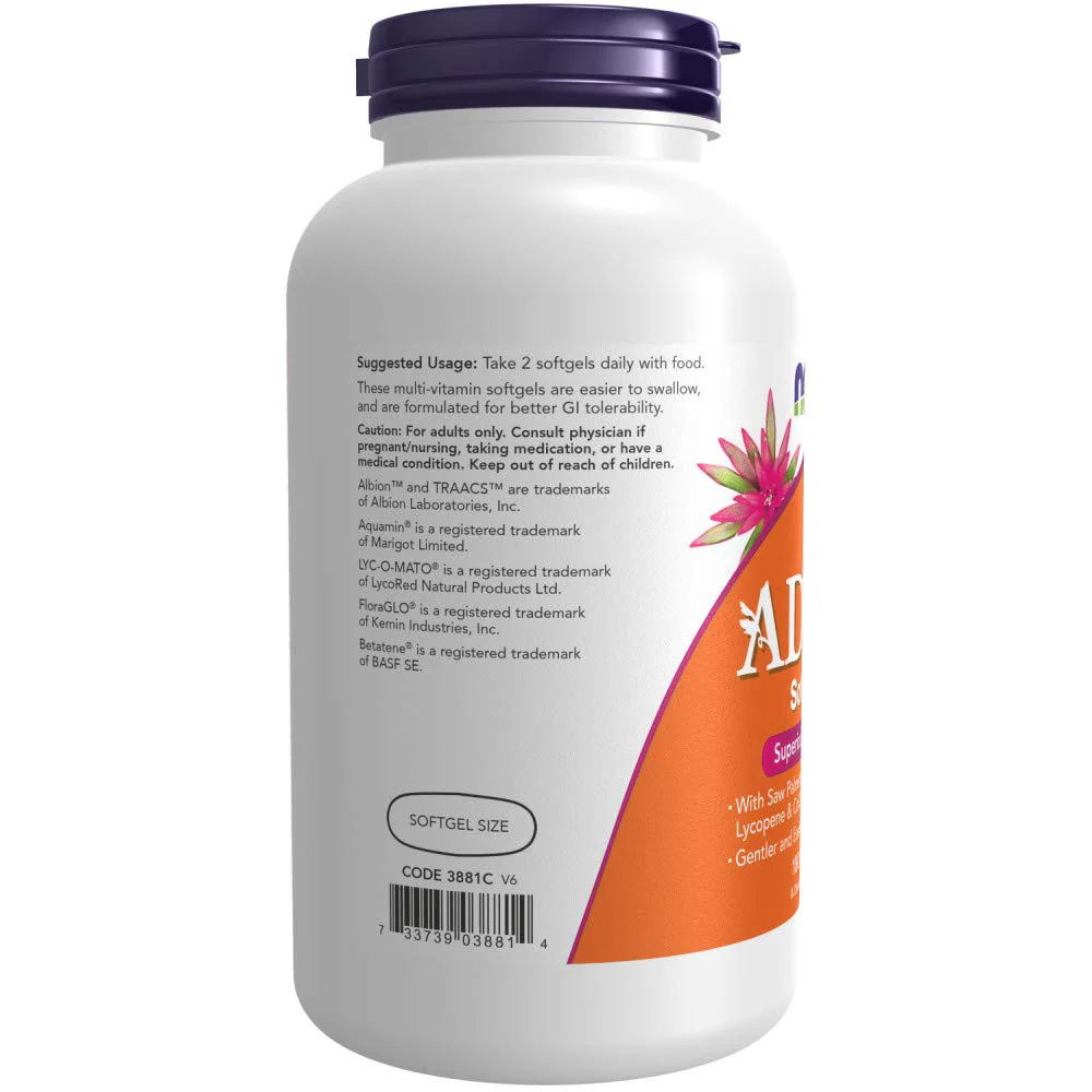 NOW Foods Adam Men's Multivitamin Softgels - 180 Count | Daily Multivitamin for Men - Image 12