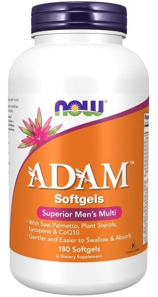 NOW Foods Adam Men's Multivitamin Softgels - 180 Count | Daily Multivitamin for Men - Image 13