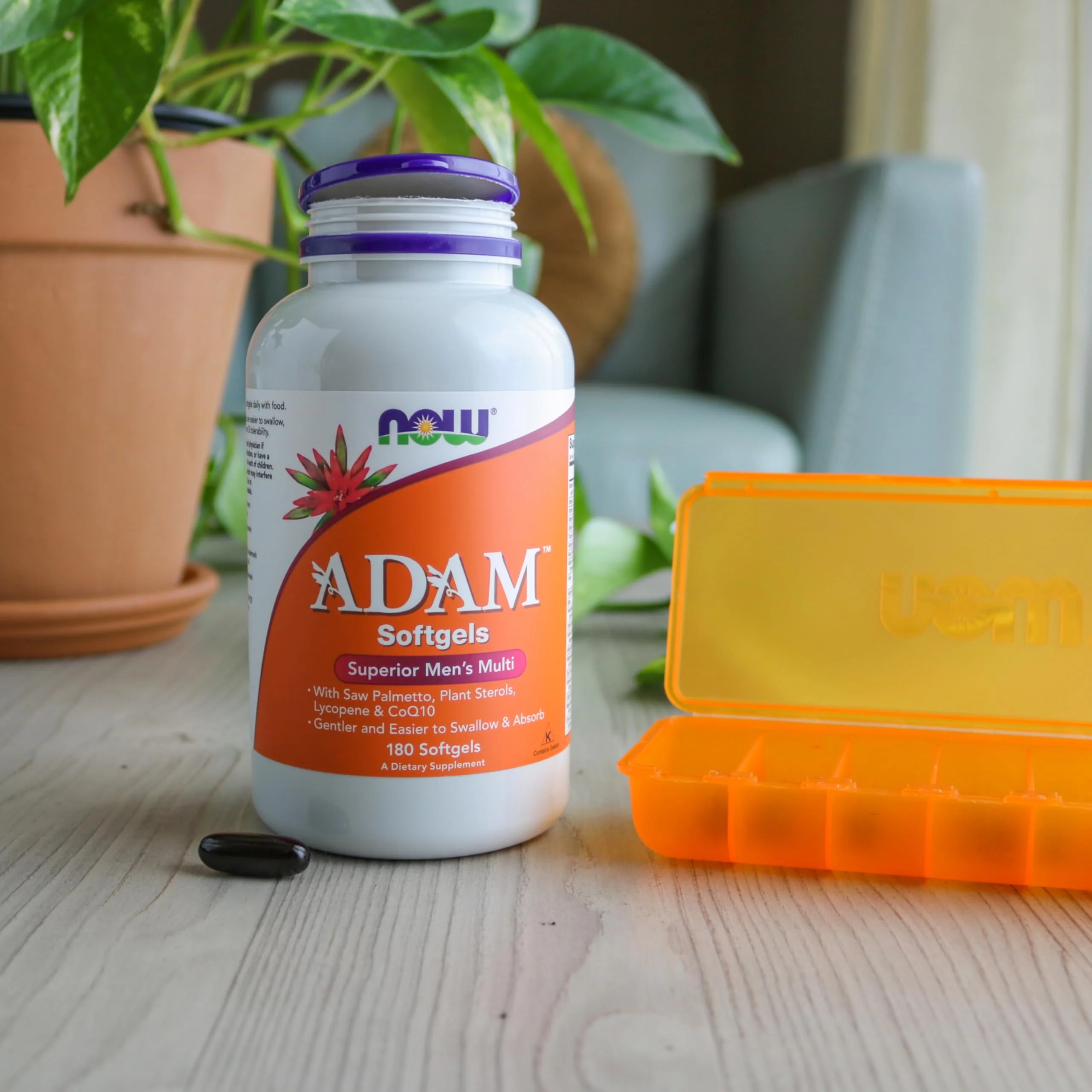 NOW Foods ADAM Men's Multivitamin with Saw Palmetto, Plant Sterols, Lycopene & CoQ10 - 180 Softgels - Image 6