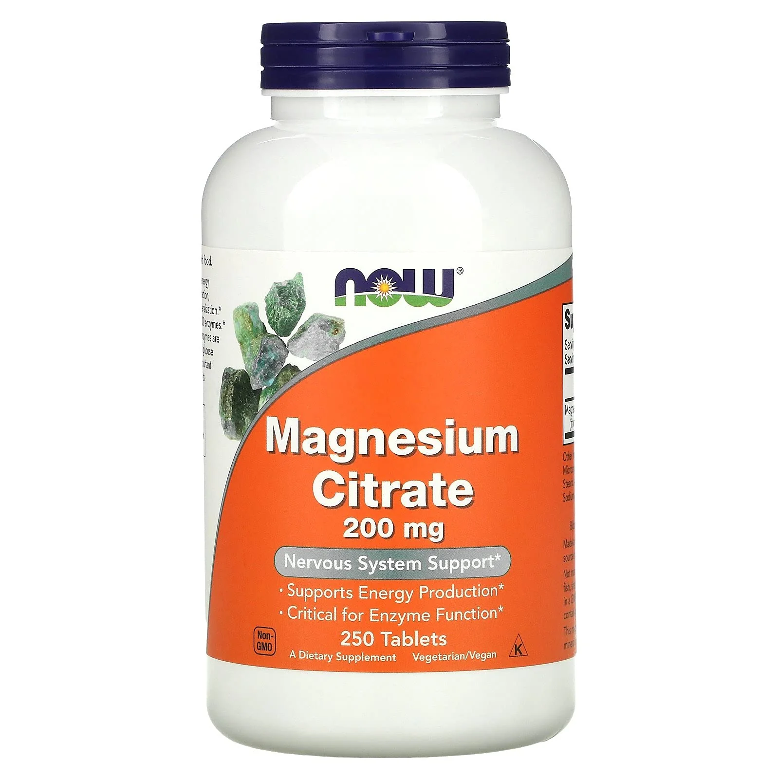 NOW Foods Magnesium Citrate 200 mg – 250 Tabs (Pack of 2) | Magnesium Supplement - Image 2