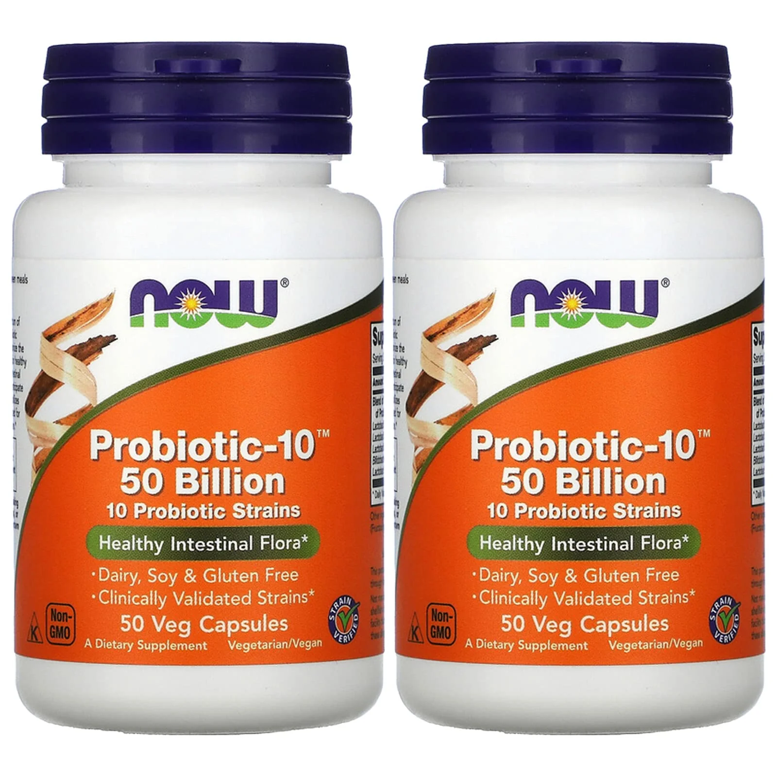 NOW Foods Probiotic10 50 Billion – 50 VegCaps, Pack of 2 | Probiotic Supplement - Image 4