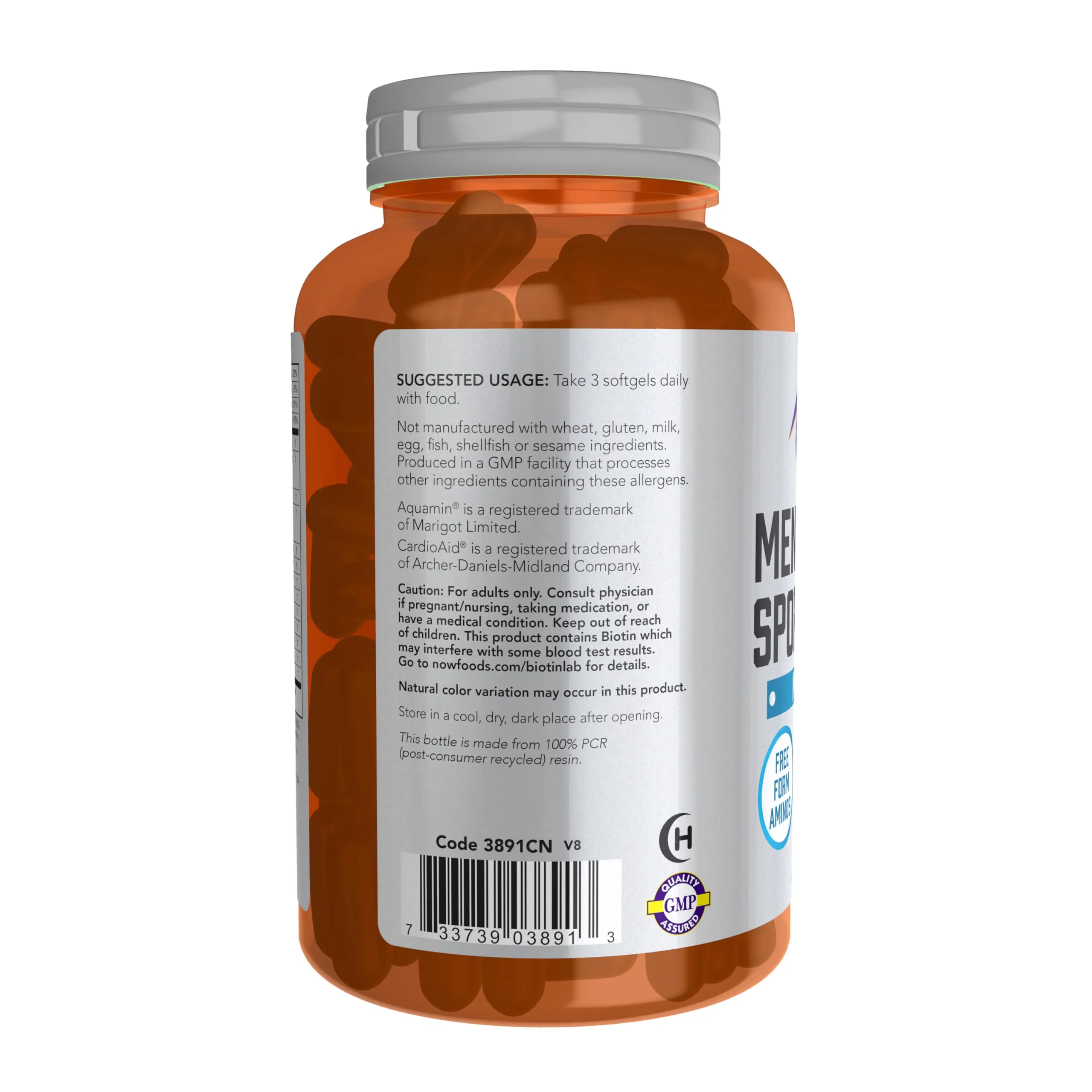 NOW Foods Sports Nutrition: Men's Extreme Sports Multi (180 Softgels) with Free-Form Aminos, ZMA, Tribulus - Image 4