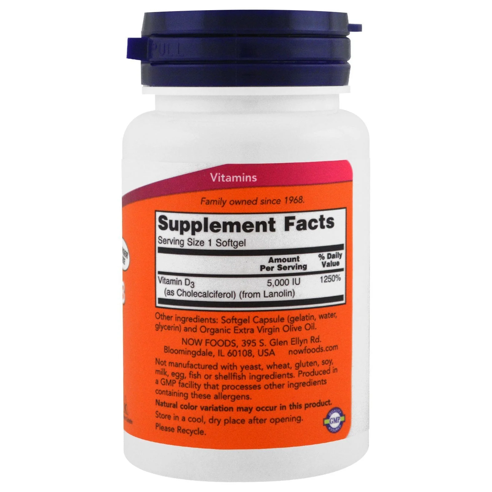 NOW Foods Vitamin D-3 5,000 IU Softgels - High Potency, 4-Pack | Supports Bones & Immune Health - Image 7