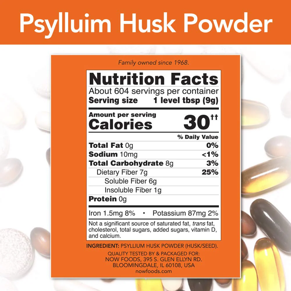 NOW Psyllium Husk Powder 12-Pound - Soluble Fiber for Digestive Health - Image 2
