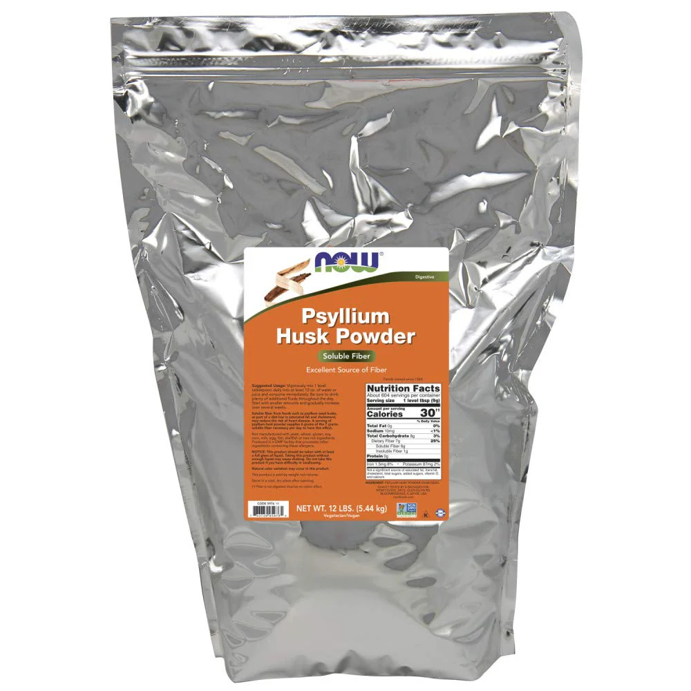 NOW Psyllium Husk Powder 12-Pound - Soluble Fiber for Digestive Health - Image 8