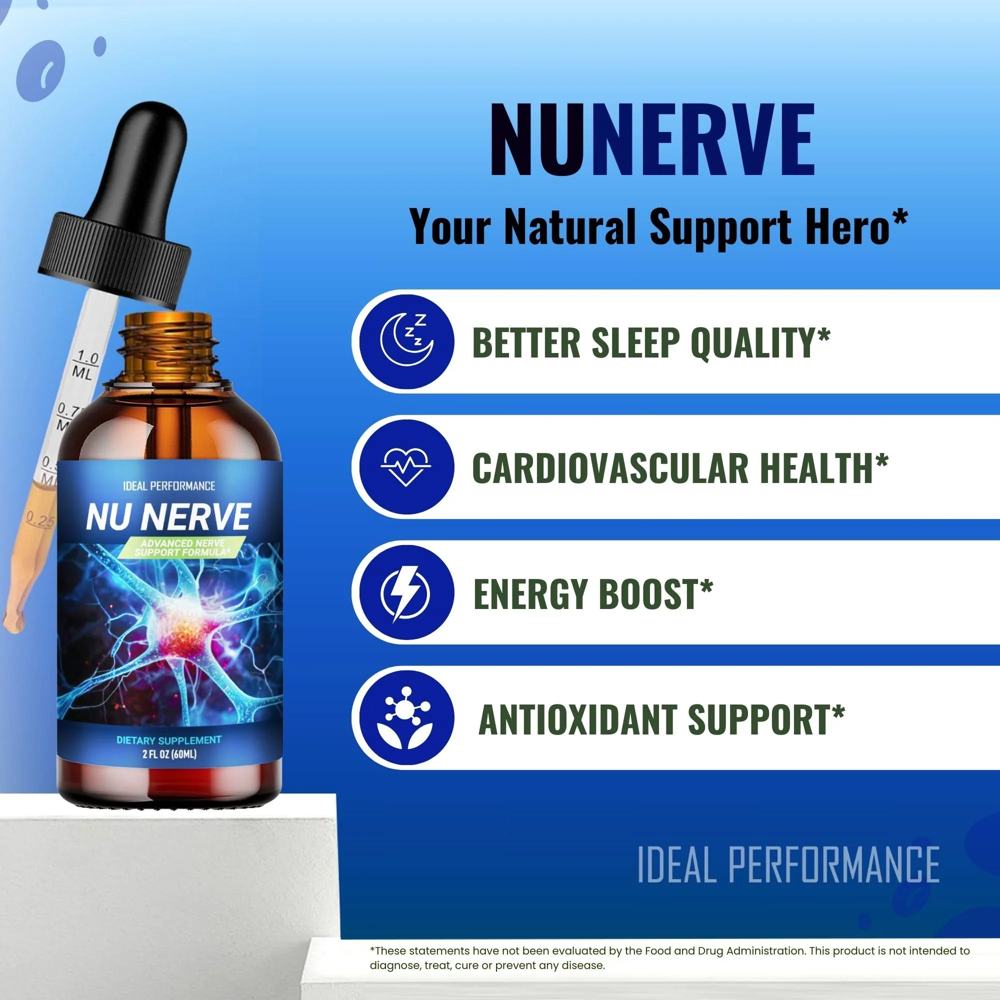 Nu Nerve Drops - Nerve Health Support | NuNerve Liquid Drops 2 Pack - Image 4
