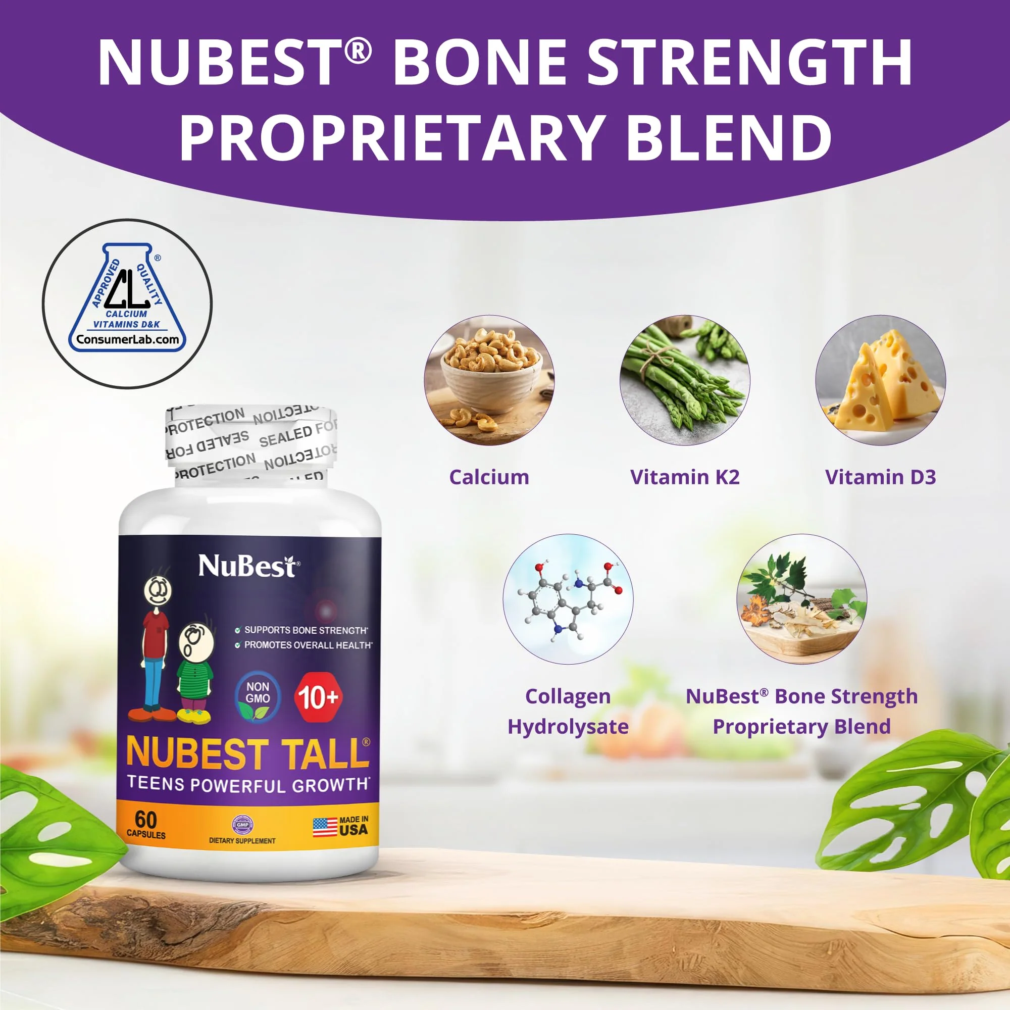 NuBest Tall 10+ – Advanced Bone Strength Formula for Kids 10+ & Teens | Supports Immunity, Development & Wellness | Pack 3 (3 Months) - Image 11