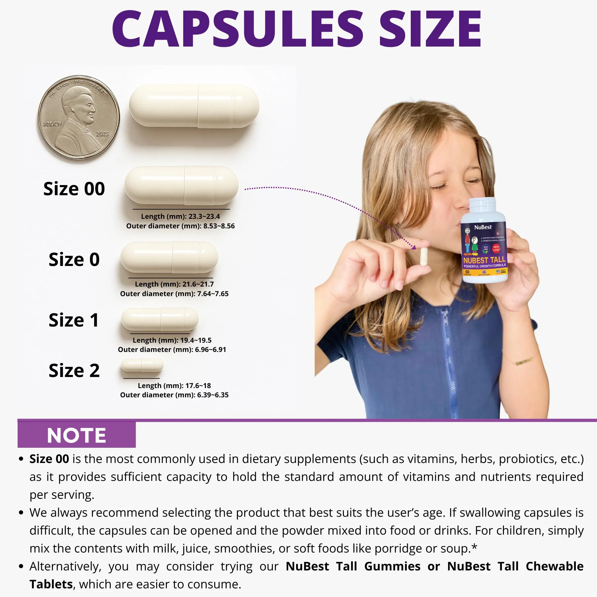 NuBest Tall: Bone Strength, Immunity & Growth for Ages 5+ | Calcium, Collagen & Herbs | 60 Capsules - Image 7