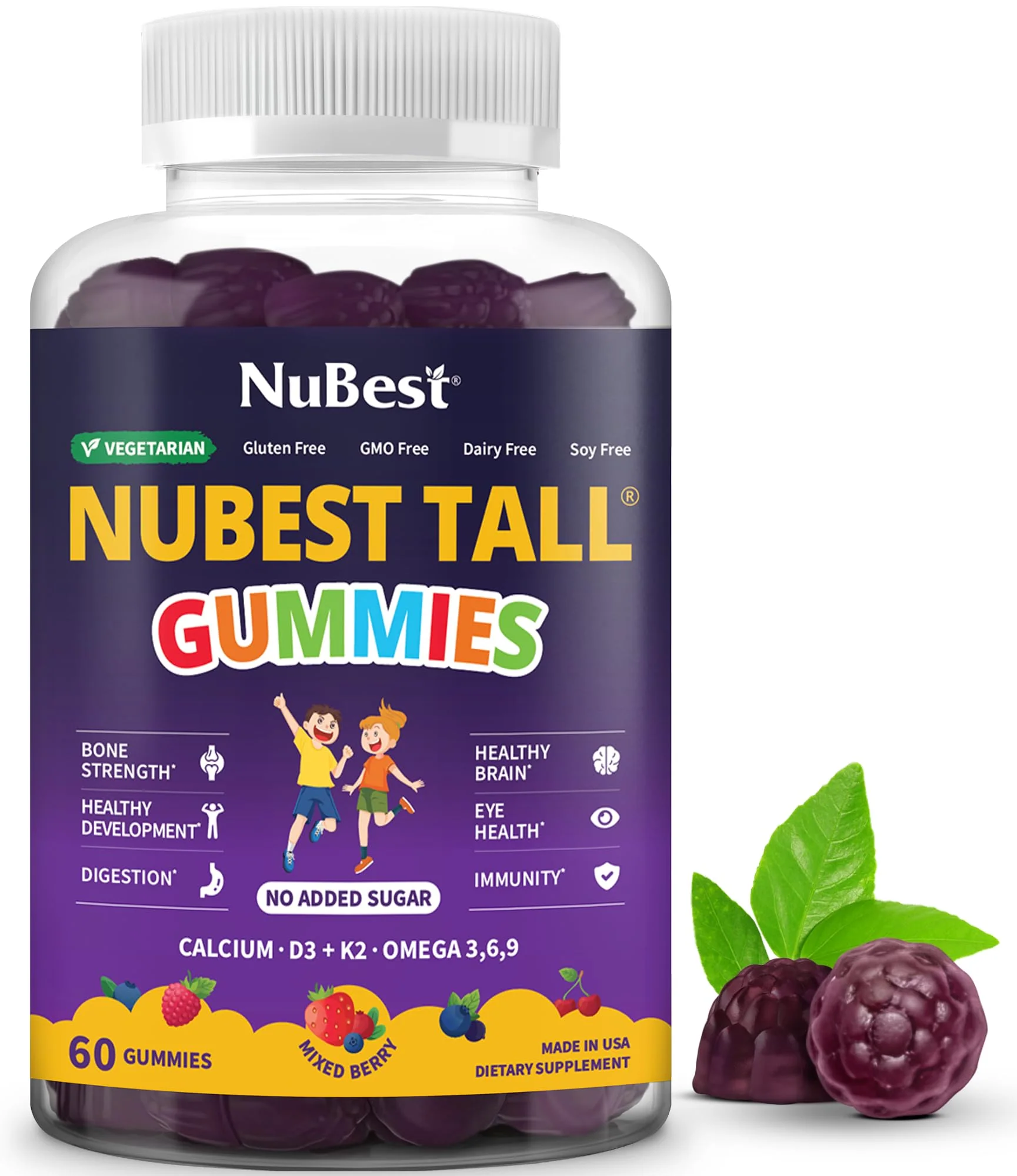 NuBest Tall Gummies for Kids & Teens | Bone Strength, Immunity, Digestive Health | 20+ Vitamins, No Added Sugar - Image 10