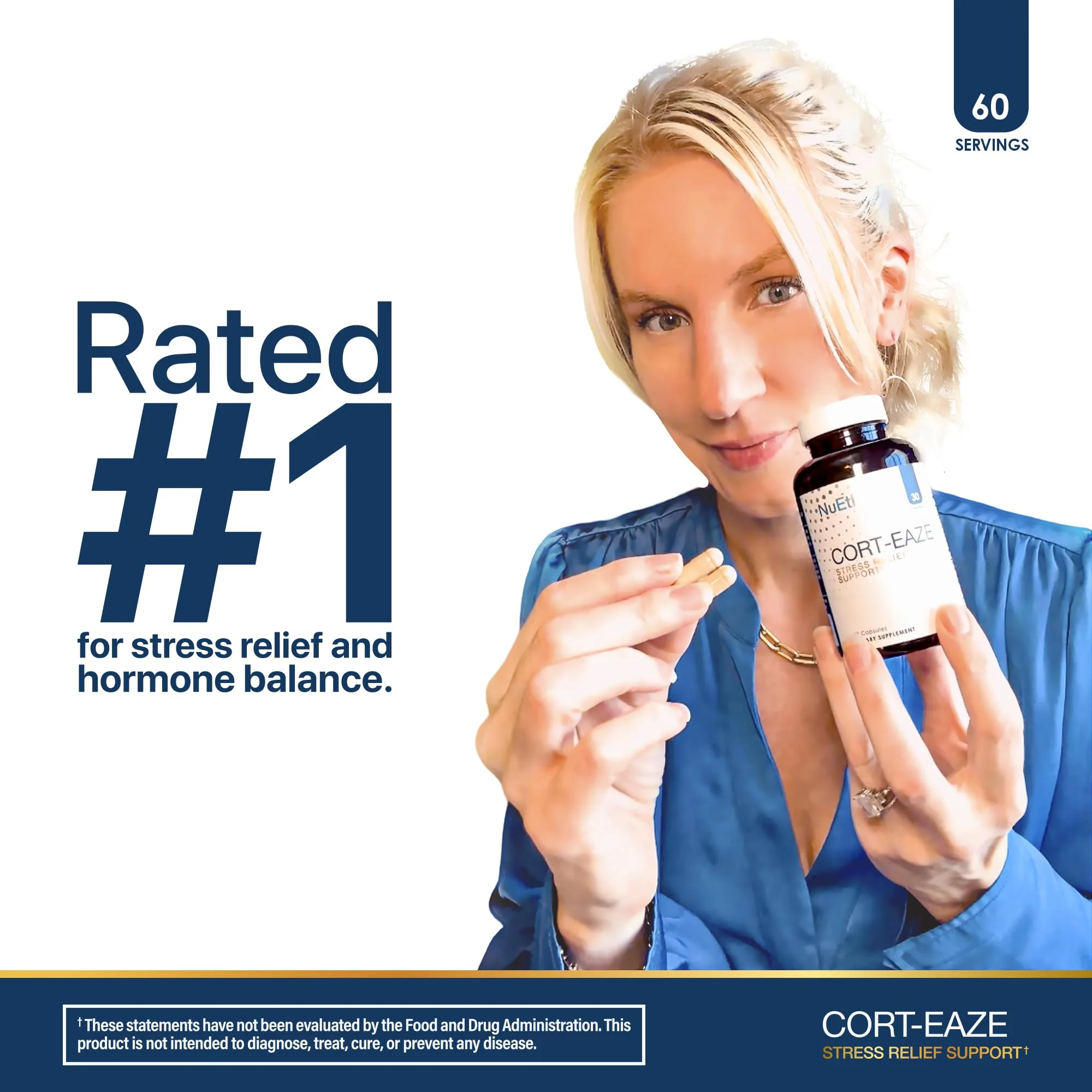 NuEthix Formulations Cort-Eaze – Cortisol Support Supplement with Ashwagandha, L-Theanine & Rhodiola Rosea | 60 Capsules - Image 14