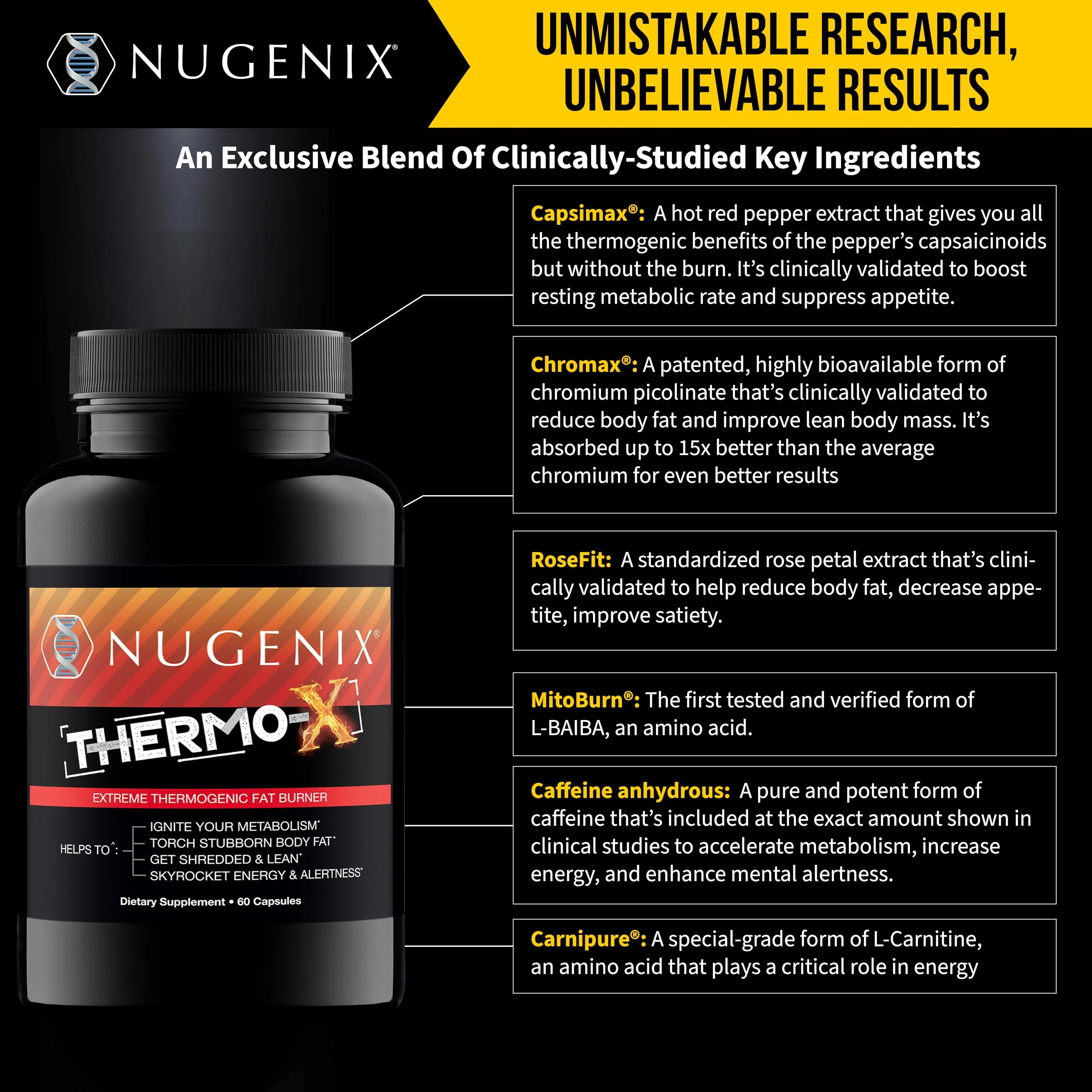 Nugenix Thermo-X Thermogenic Fat Burner for Men – Extreme Metabolic Accelerator, 60 Count - Image 9