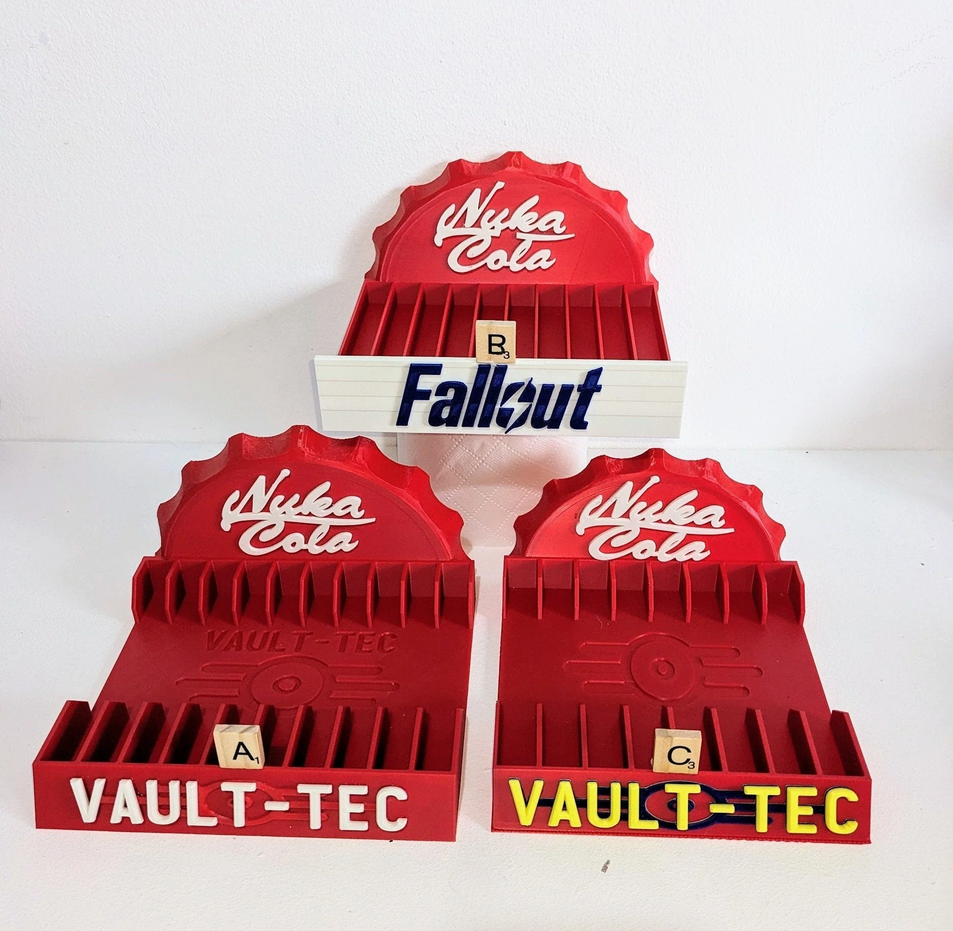 Nuka Cola Video game holder Fallout, Xbox one 360 Playstation 2 Ps 3 4 5 Sega Saturn Game Cube Wii DVD Blu Ray