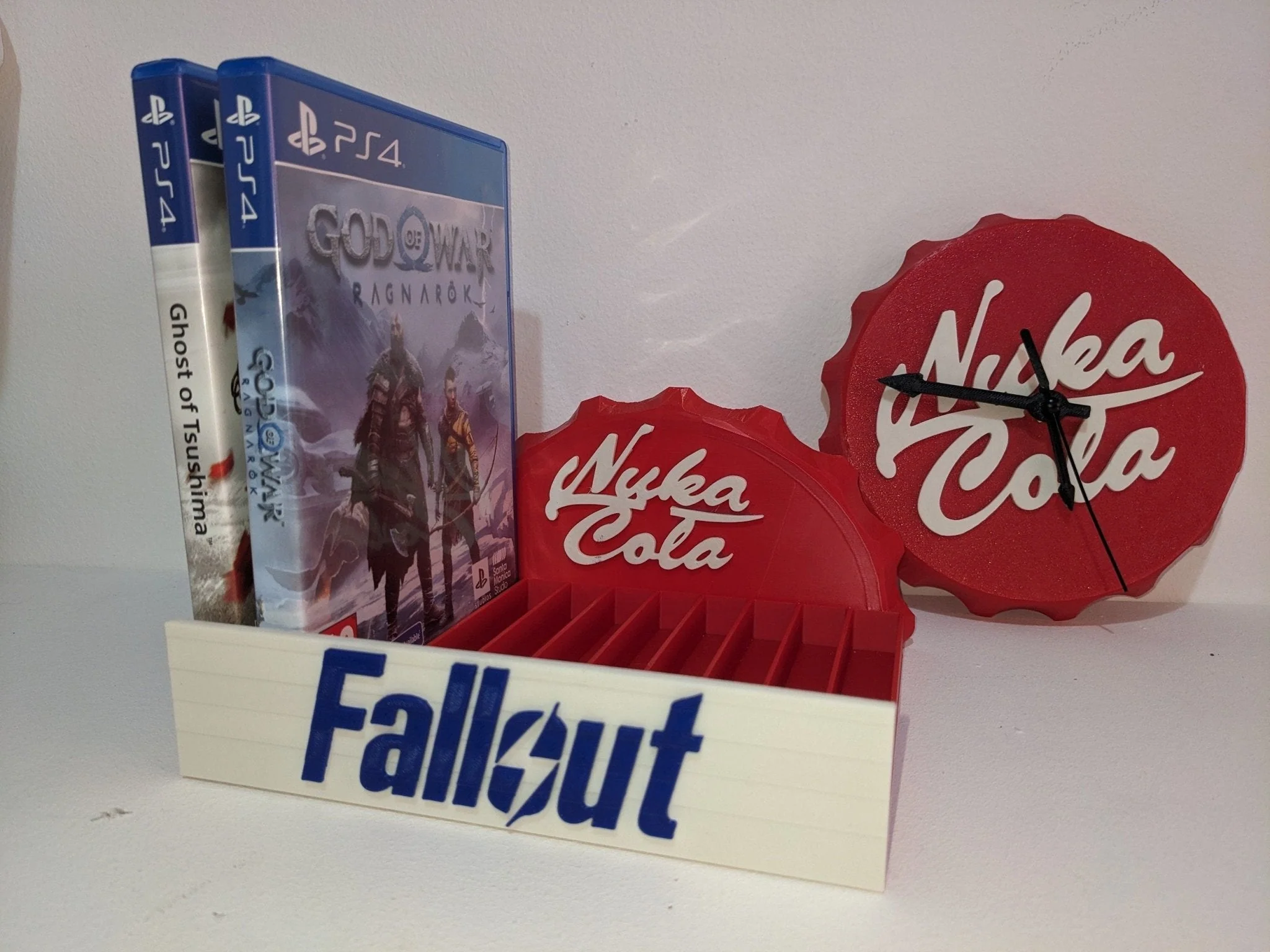 Nuka Cola Video game holder Fallout, Xbox one 360 Playstation 2 Ps 3 4 5 Sega Saturn Game Cube Wii DVD Blu Ray - Image 10