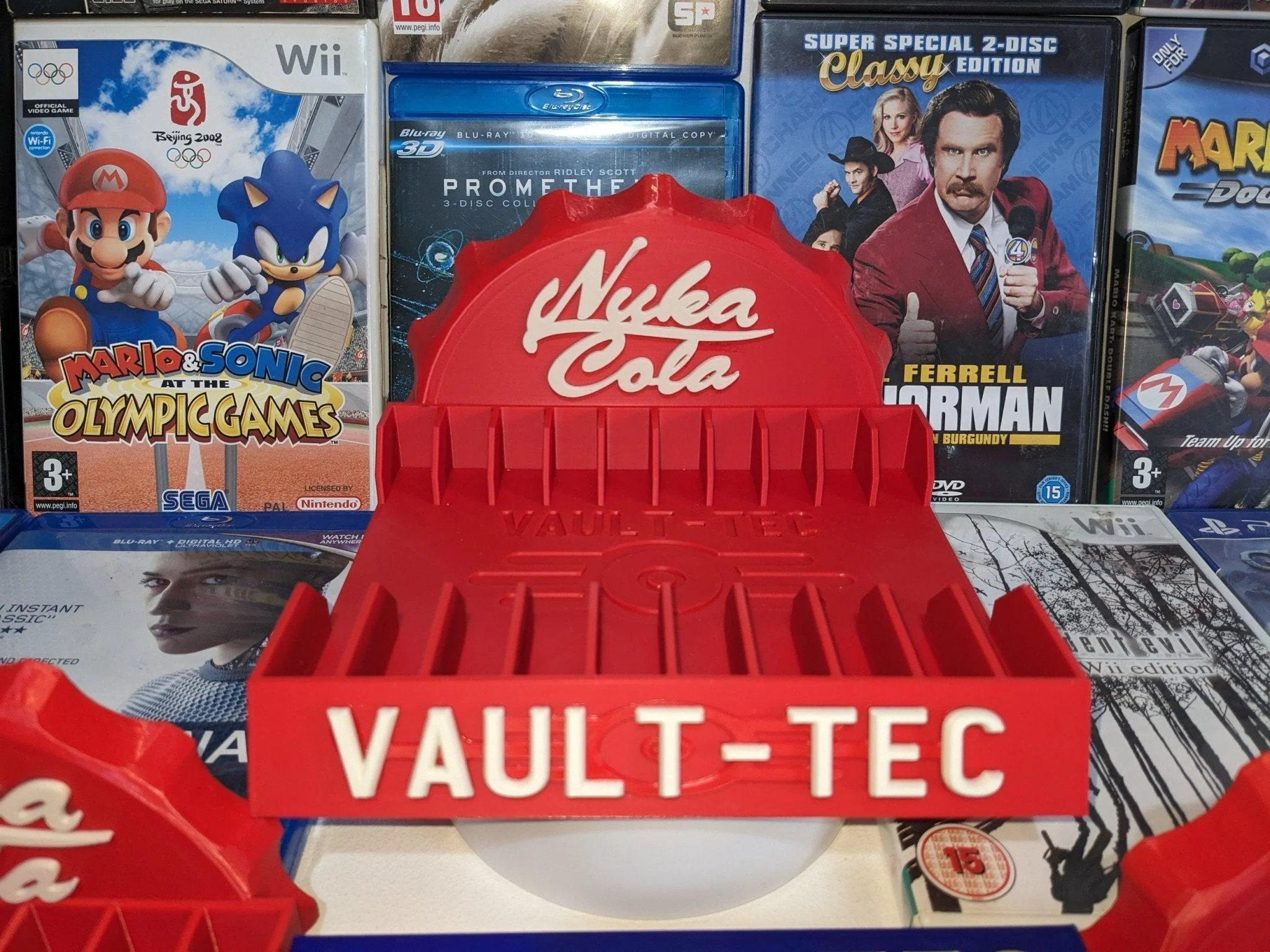 Nuka Cola Video game holder Fallout, Xbox one 360 Playstation 2 Ps 3 4 5 Sega Saturn Game Cube Wii DVD Blu Ray - Image 6