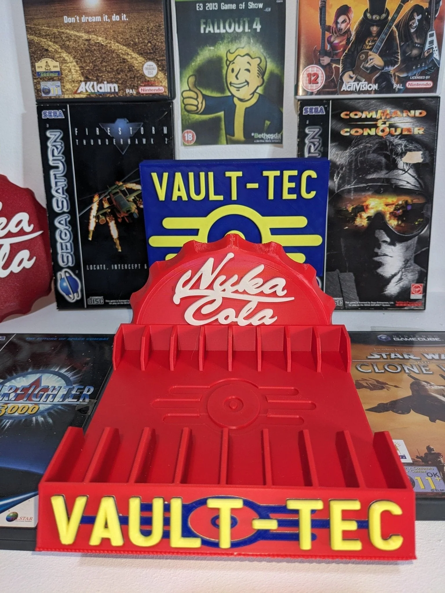 Nuka Cola Video game holder Fallout, Xbox one 360 Playstation 2 Ps 3 4 5 Sega Saturn Game Cube Wii DVD Blu Ray - Image 7