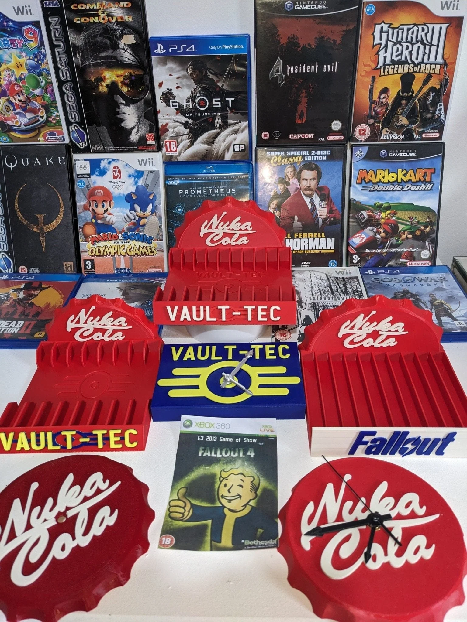 Nuka Cola Video game holder Fallout, Xbox one 360 Playstation 2 Ps 3 4 5 Sega Saturn Game Cube Wii DVD Blu Ray - Image 8