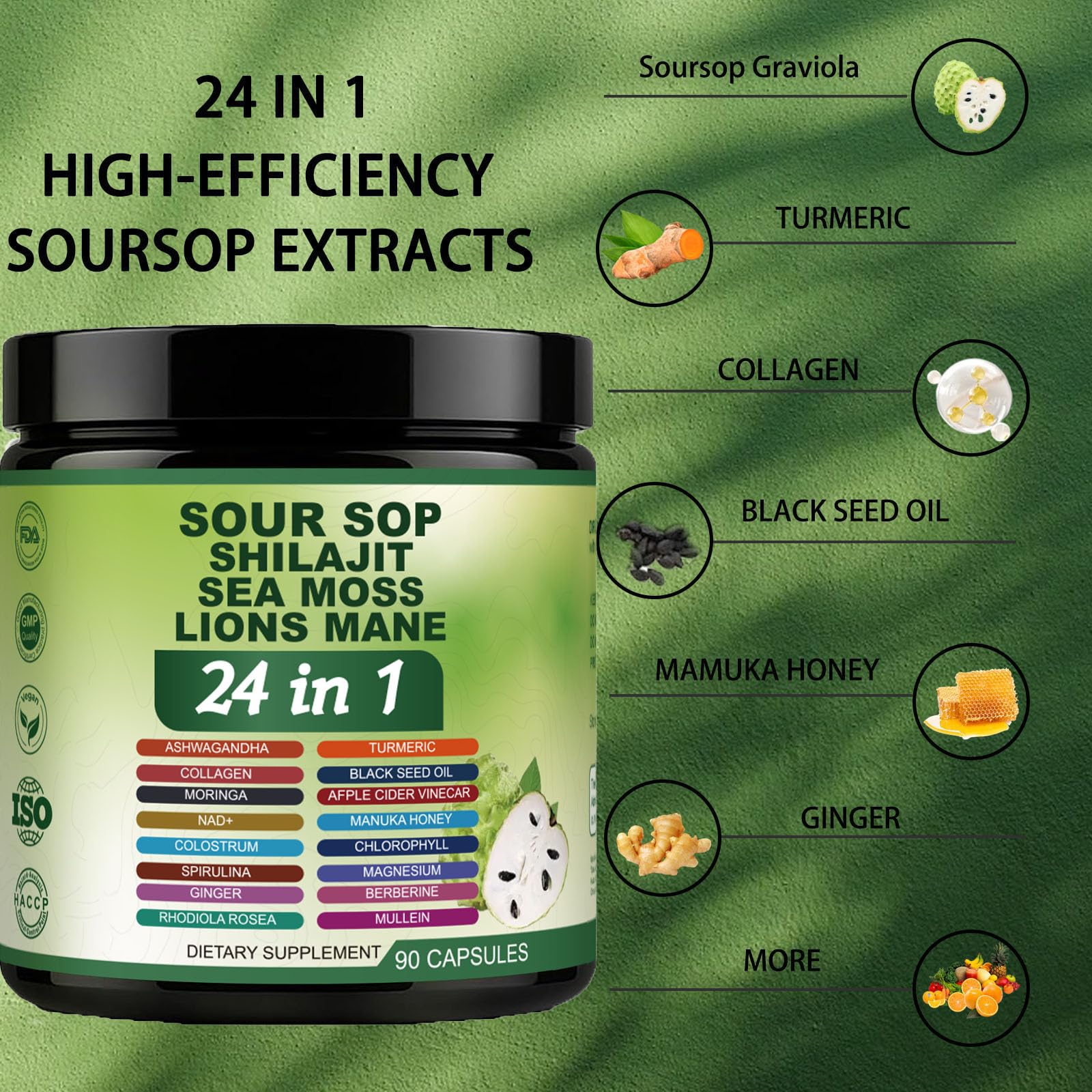Nukupuns Soursop Capsules – 24-in-1 Formula, Non-GMO, 90 Vegan Caps - Image 5