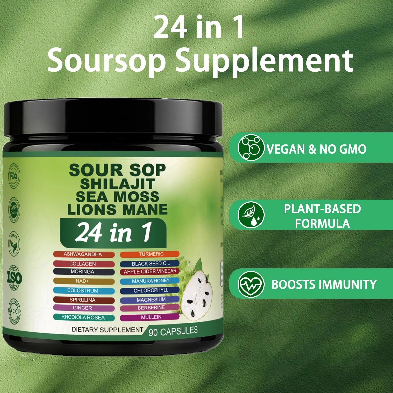 Nukupuns Soursop Capsules – 24-in-1 Formula, Non-GMO, 90 Vegan Caps - Image 6