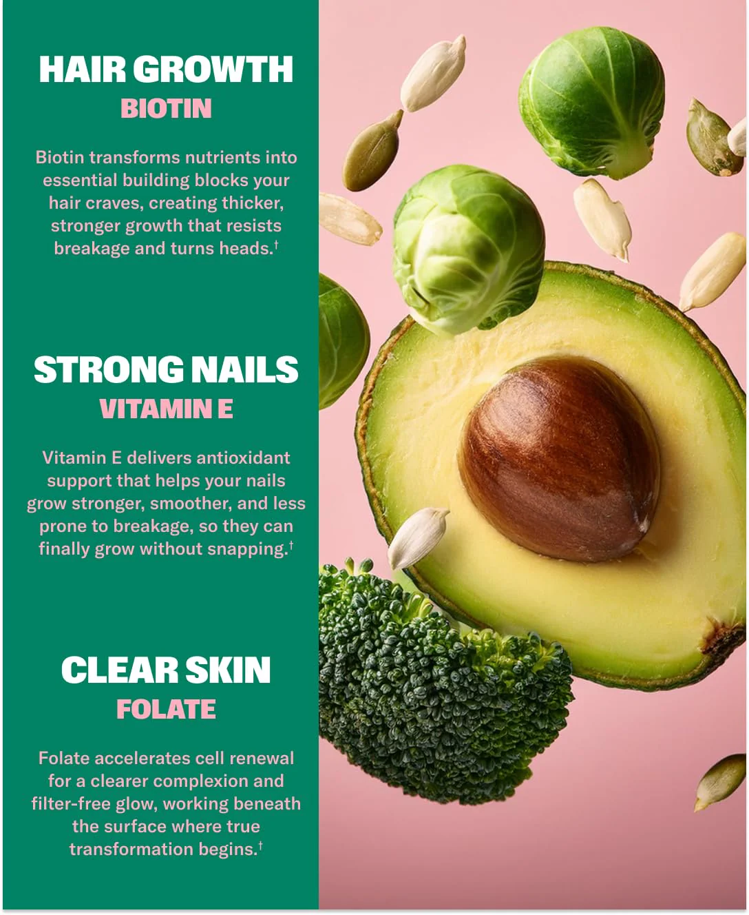 NuStrips Beauty Strips – Biotin, Folate & Vitamin E for Hair, Skin & Nails - Image 3
