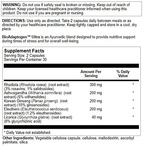 Nutra BioGenesis Bioadaptogen Ultra - Adaptogens for Stress Support (60 Caps) - Image 2