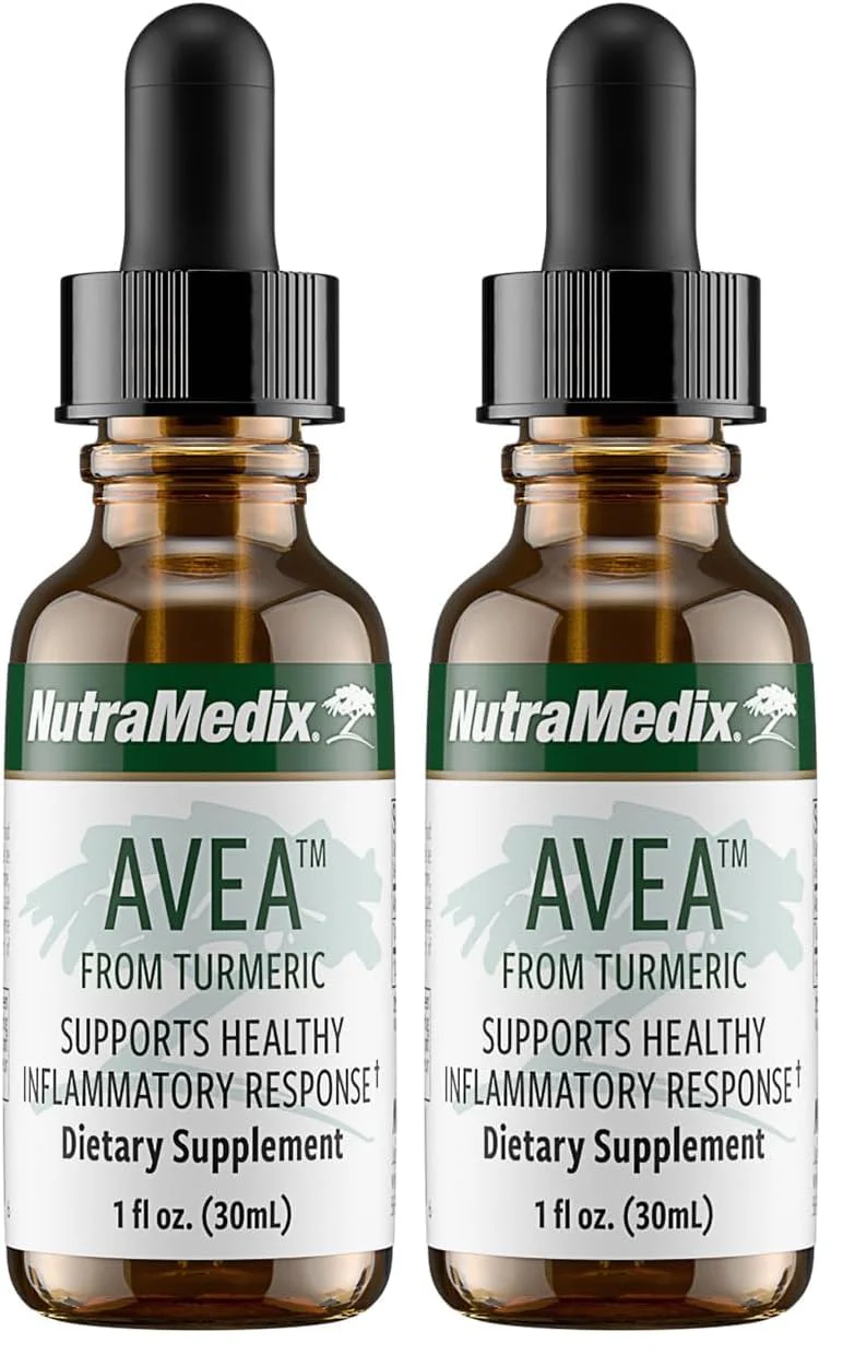 NutraMedix Avea Turmeric Extract - Liquid Turmeric Drops for Stress & Mood Support | 1oz (30ml) Pack of 2