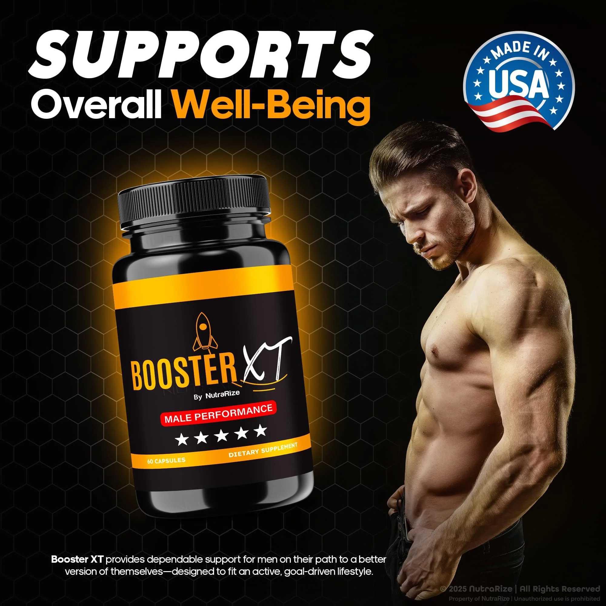 NutraRize Booster XT – Pack of 3 for Men | Energy & Peak Performance | 180 Capsules - Image 7