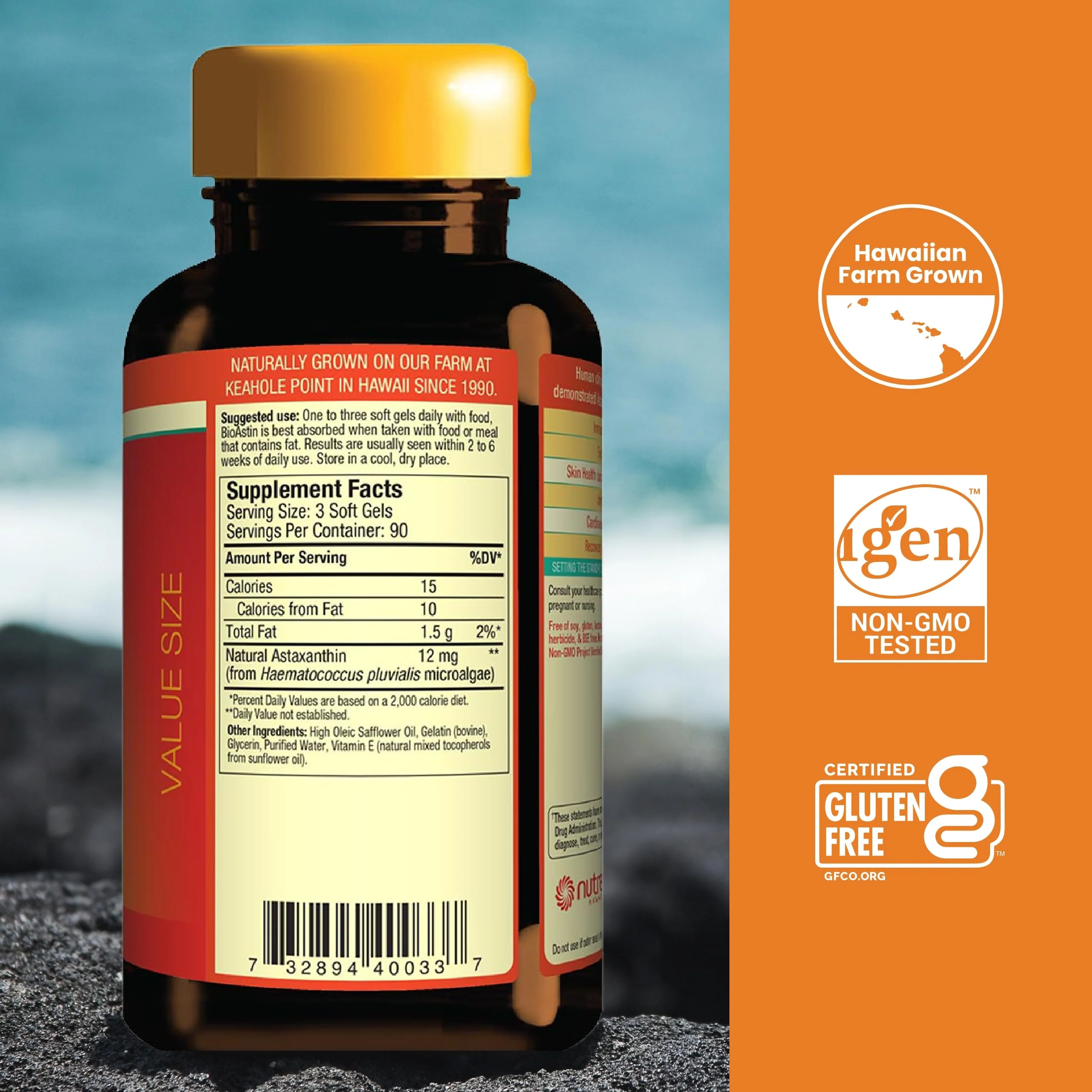 Nutrex Hawaii BioAstin Hawaiian Astaxanthin 4mg – 270 Softgels | Premium Antioxidant Support for Eyes, Skin, Joints & Immune Health - Image 2
