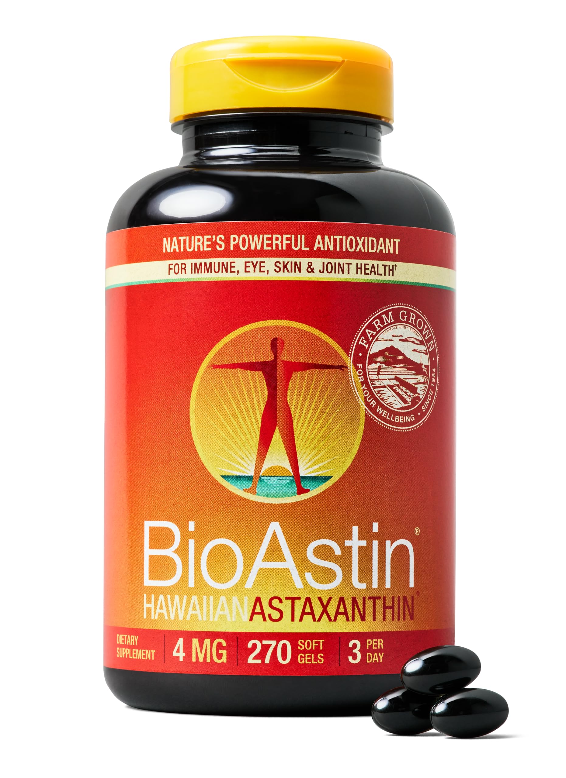 Nutrex Hawaii BioAstin Hawaiian Astaxanthin 4mg – 270 Softgels | Premium Antioxidant Support for Eyes, Skin, Joints & Immune Health - Image 8
