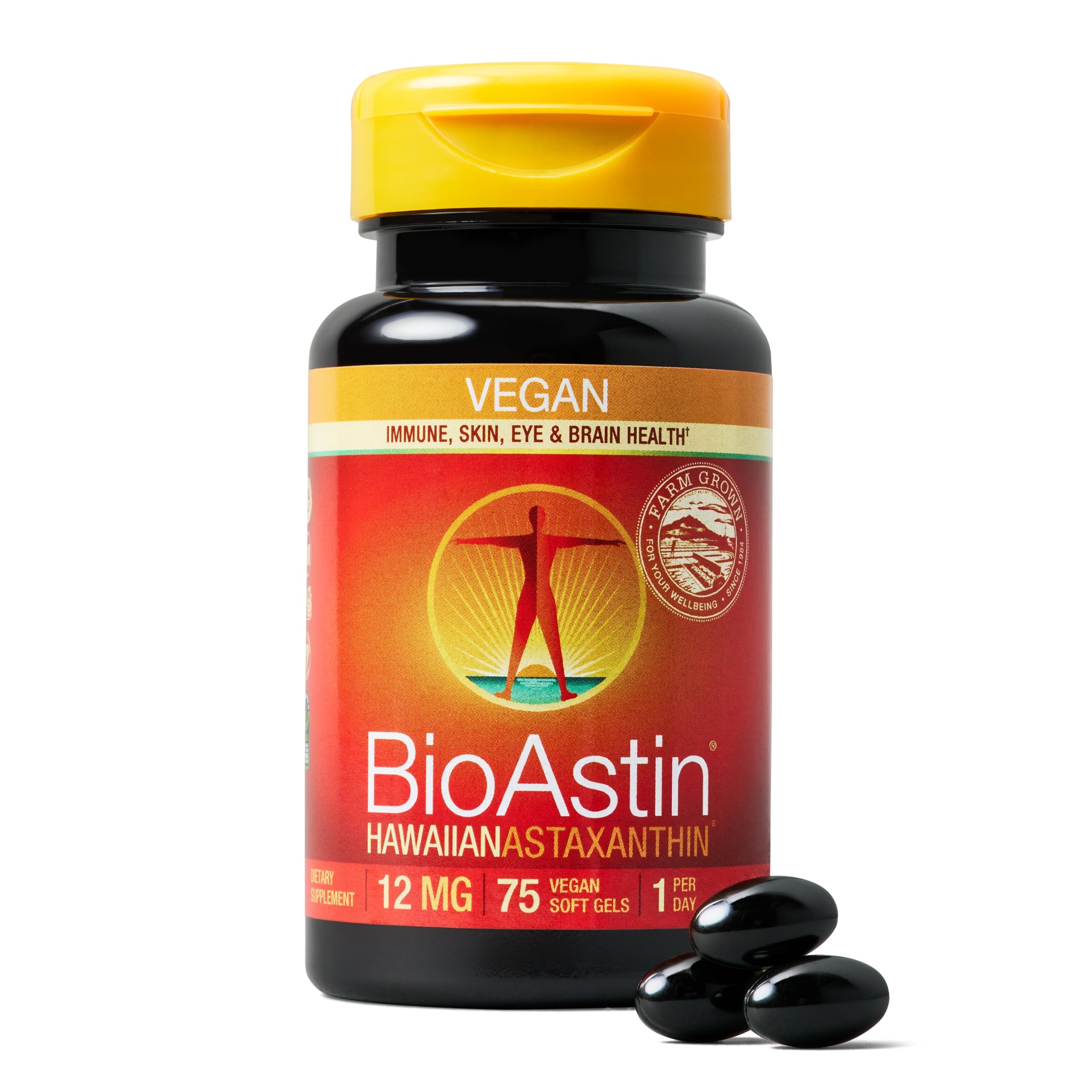 Nutrex Hawaii Vegan BioAstin Hawaiian Astaxanthin 12mg – 75 Softgels | Non-GMO & Gluten-Free - Image 7