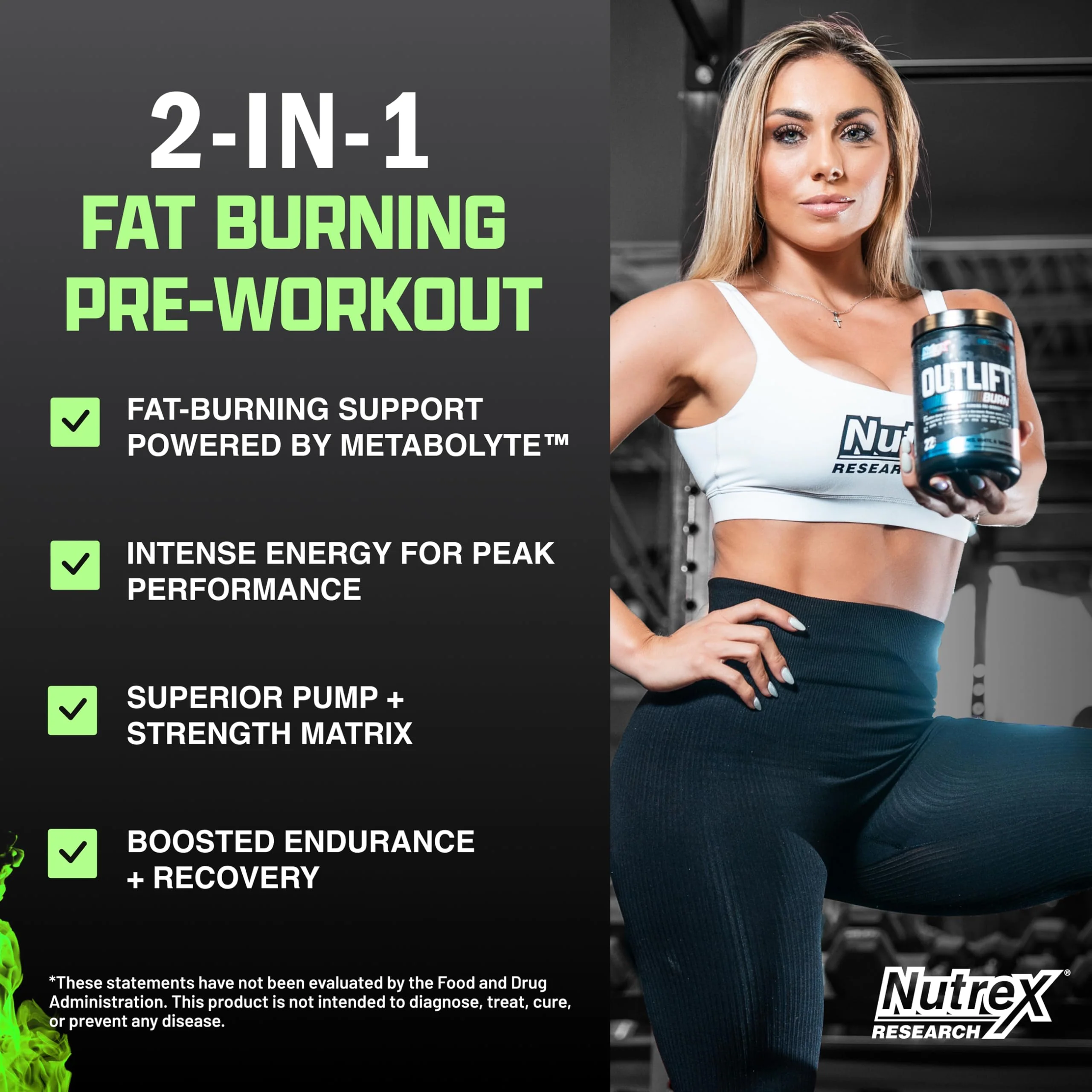 Nutrex Outlift Burn Pre-Workout Maui Twist – 22 Servings | Metabolyte, L-Citrulline & Caffeine - Image 4
